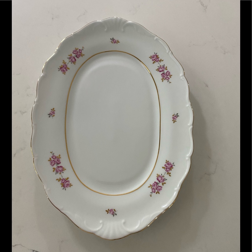 Haas & Cajzek HANDMADE PORCELAIN OVAL PLATE/PLATTER - Picture 3 of 9